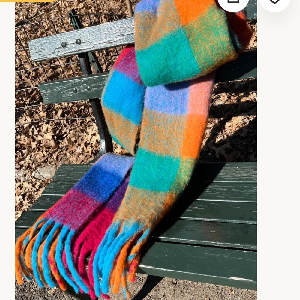 Brand New Multicolored Mohair Women’s Scarf – 82.7x15.7 in